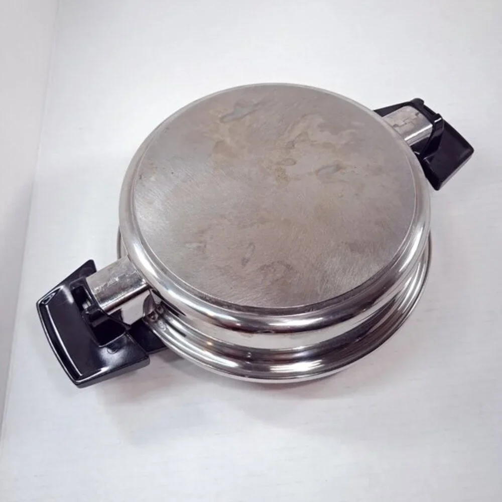 Kitchen Queen Frying Pan skillet with dome Lid 5‎ ply multi-core stainless steel